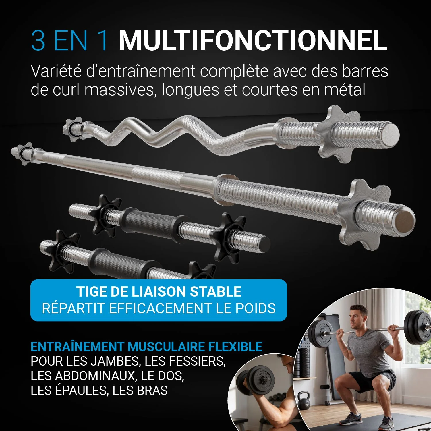 3in1 Hantelset 60kg - Image 10