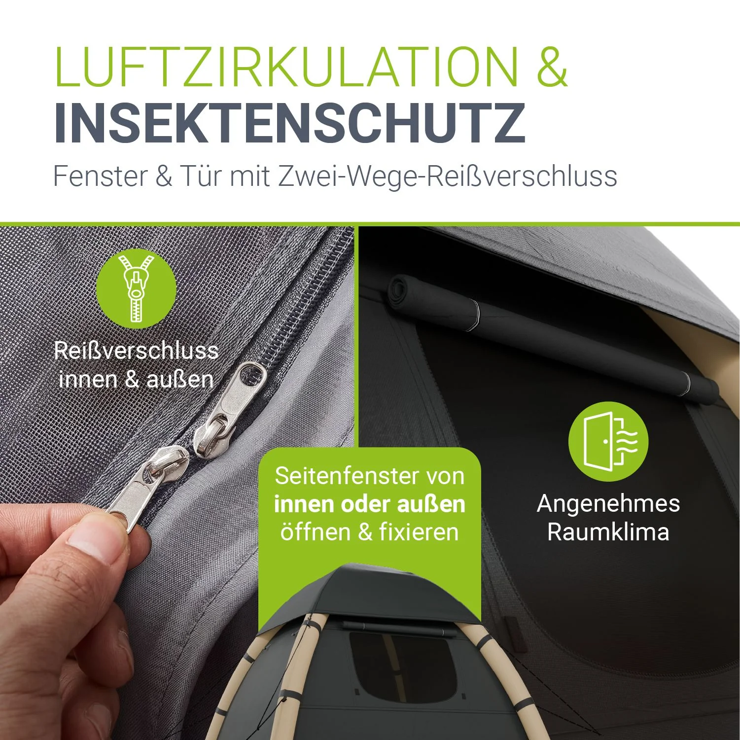 Campingzelt aufblasbar für 1-4 Personen - Image 12