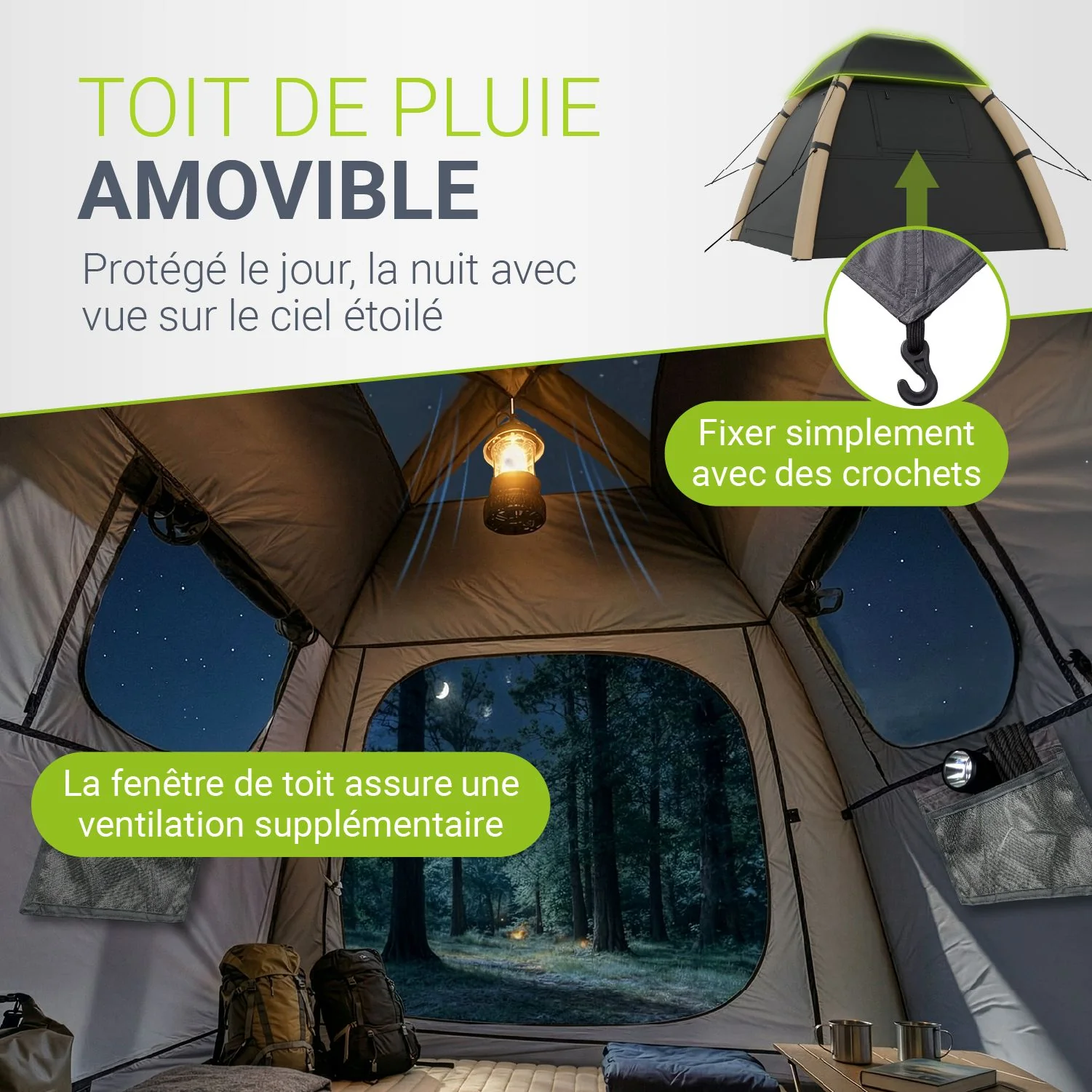 Campingzelt aufblasbar für 1-4 Personen - Image 27
