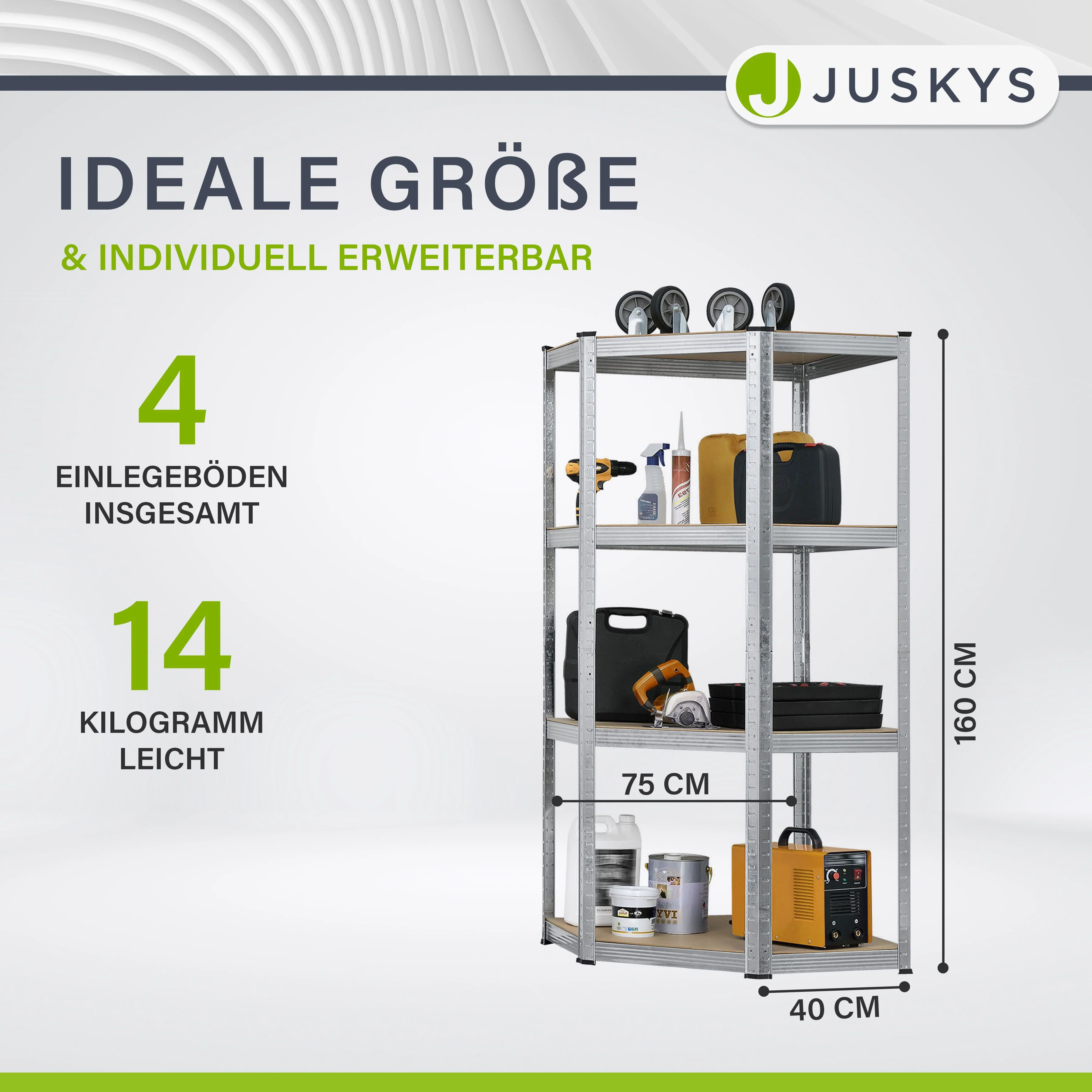 Eckregal Corner Easy 160 x 75 x 40-75 cm - Image 4