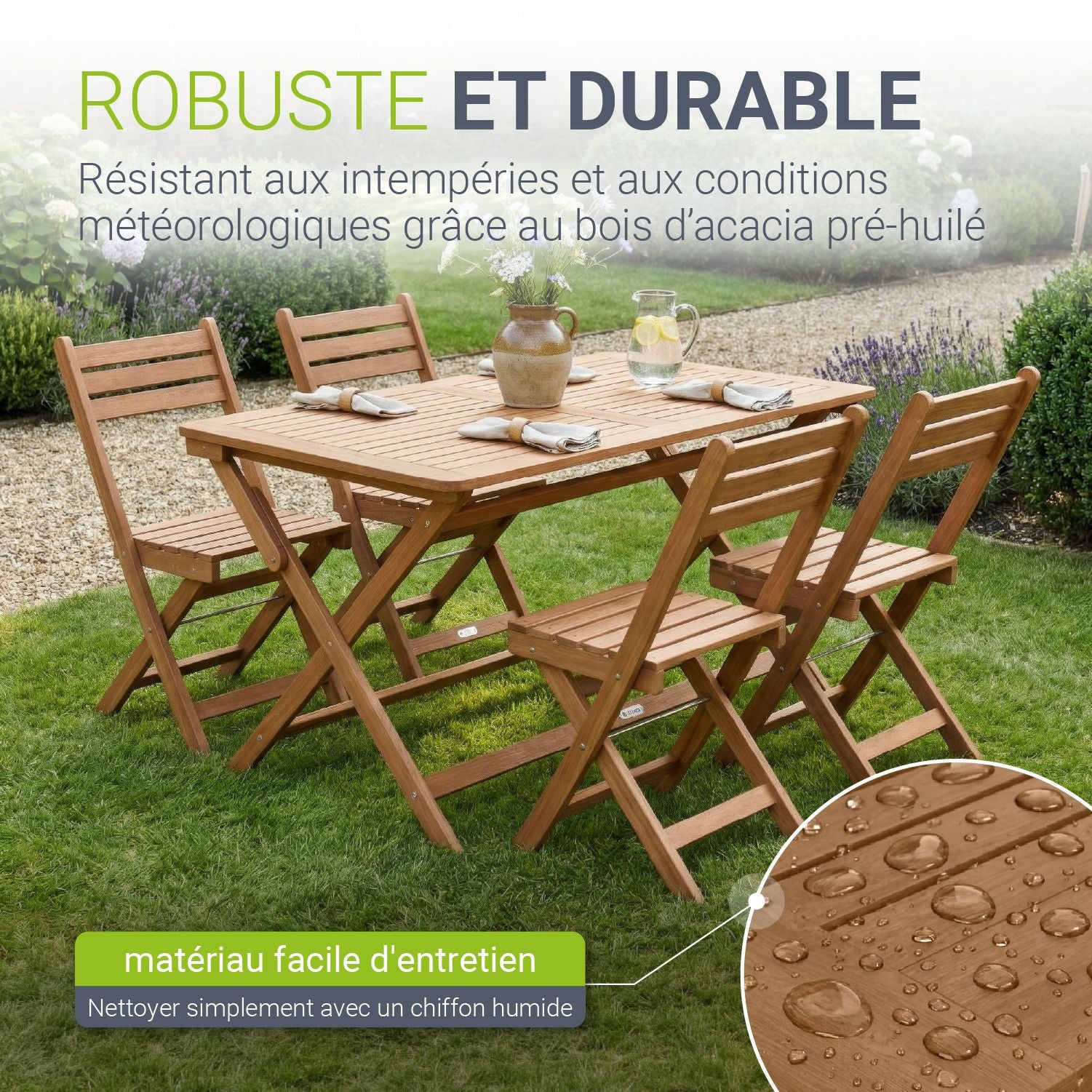Gartenmöbel-Set Rimini aus Akazienholz - Image 9