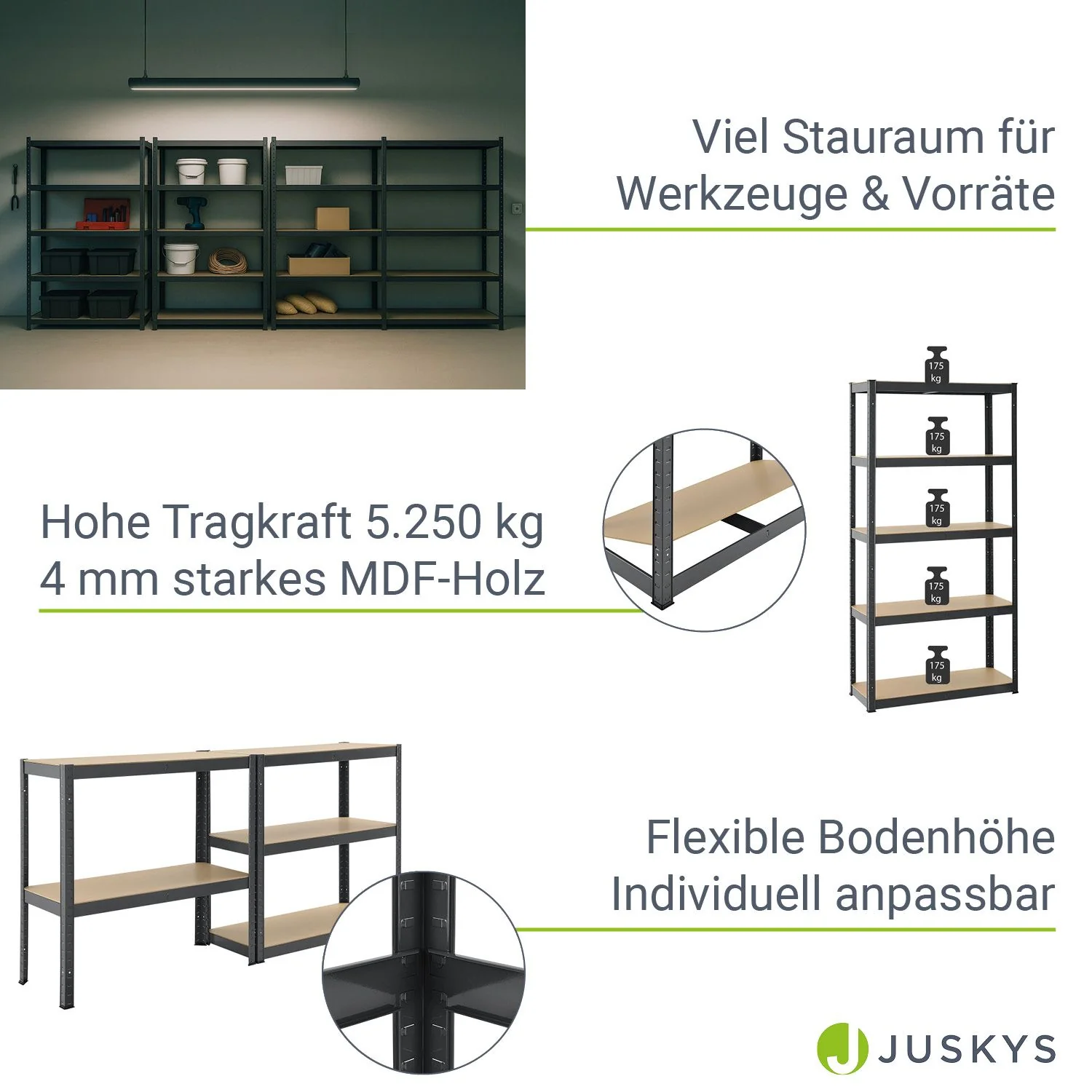 Lagerregal Basic 2er bis 8er Set 180 x 90 x 40 cm - Image 14