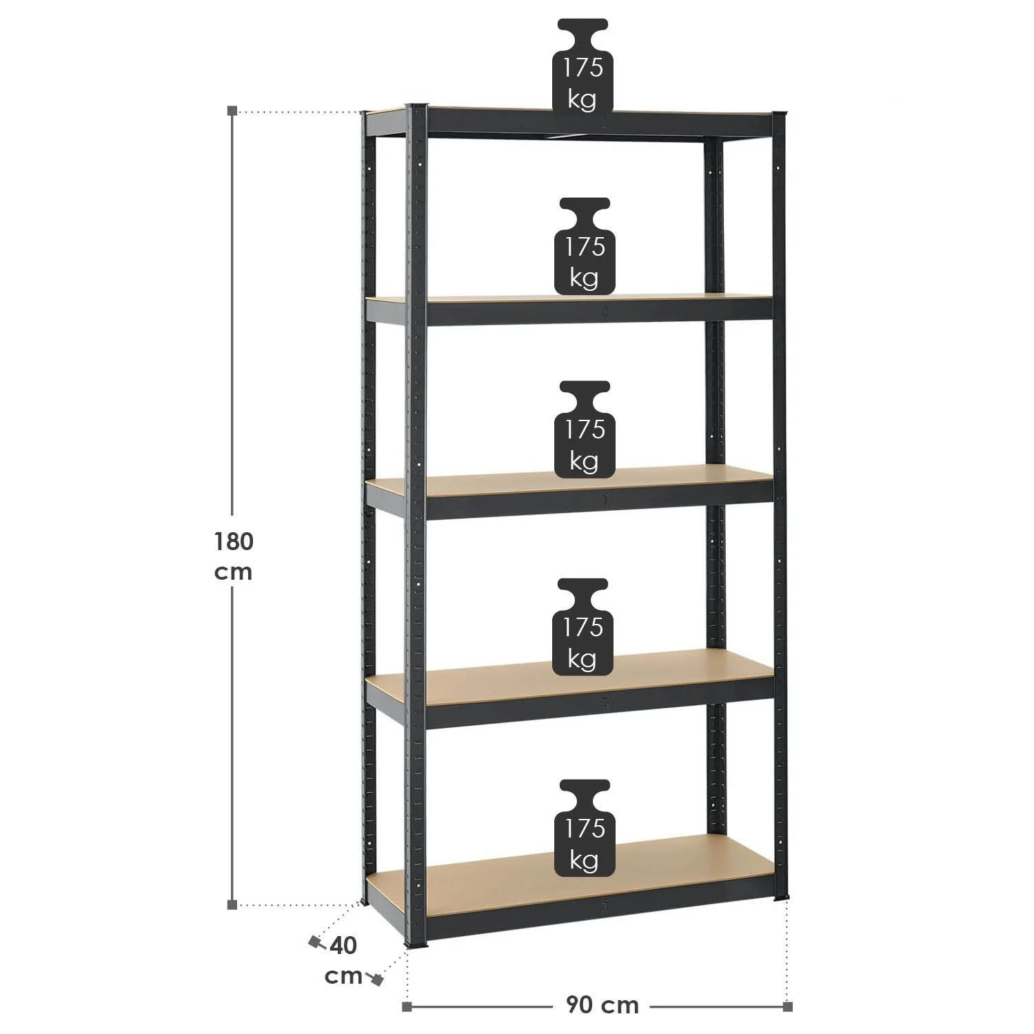 Lagerregal Basic 2er bis 8er Set 180 x 90 x 40 cm - Image 20