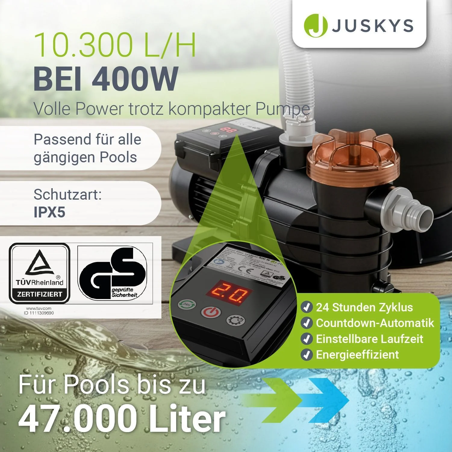 Sandfilteranlage für Pools bis 47m³ - Image 23
