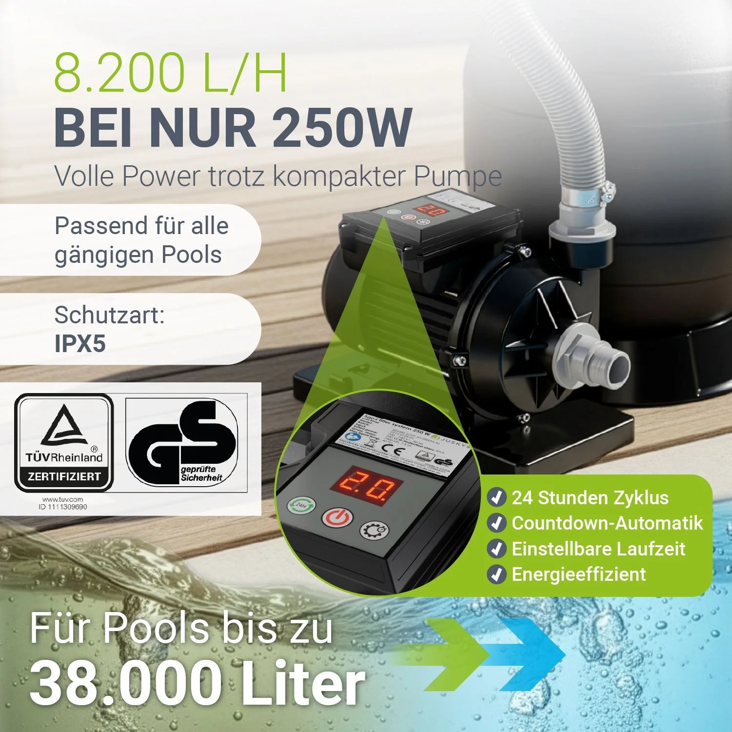 Sandfilteranlage für Pools bis 47m³ - Image 9