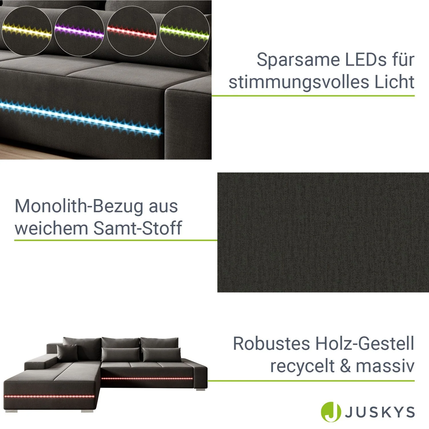 Sofa Davos mit LED - Image 6