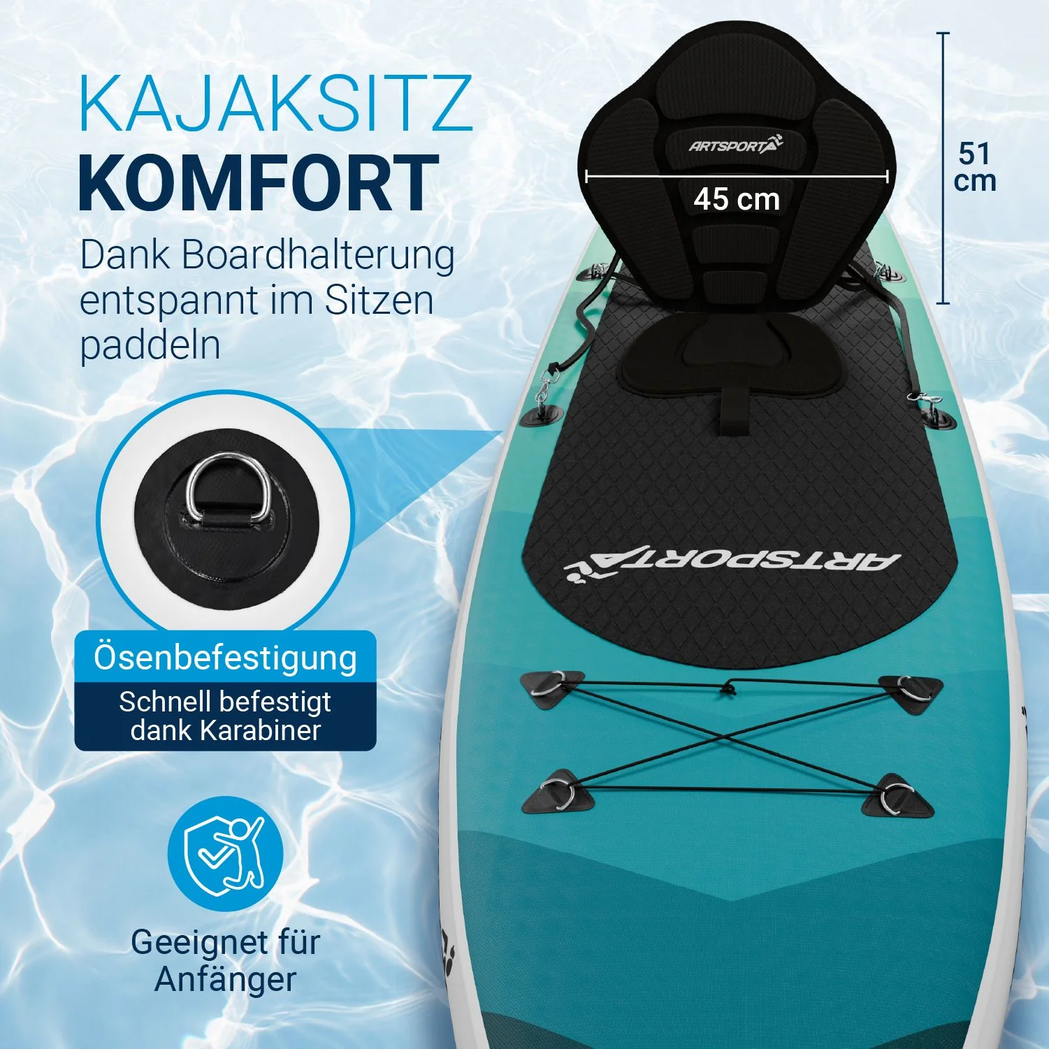 Stand Up Paddling Board mit Kajaksitz - Image 18