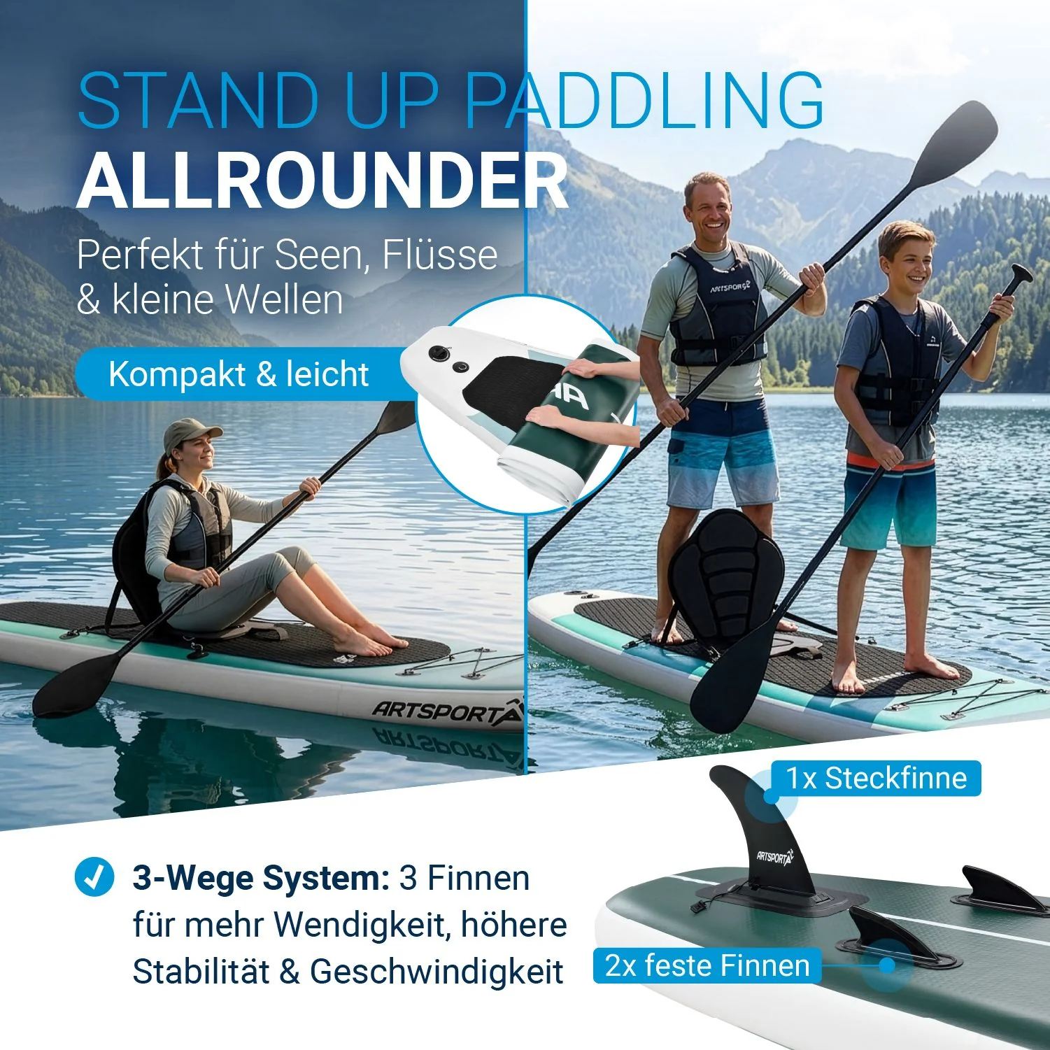 Stand Up Paddling Board mit Kajaksitz - Image 21