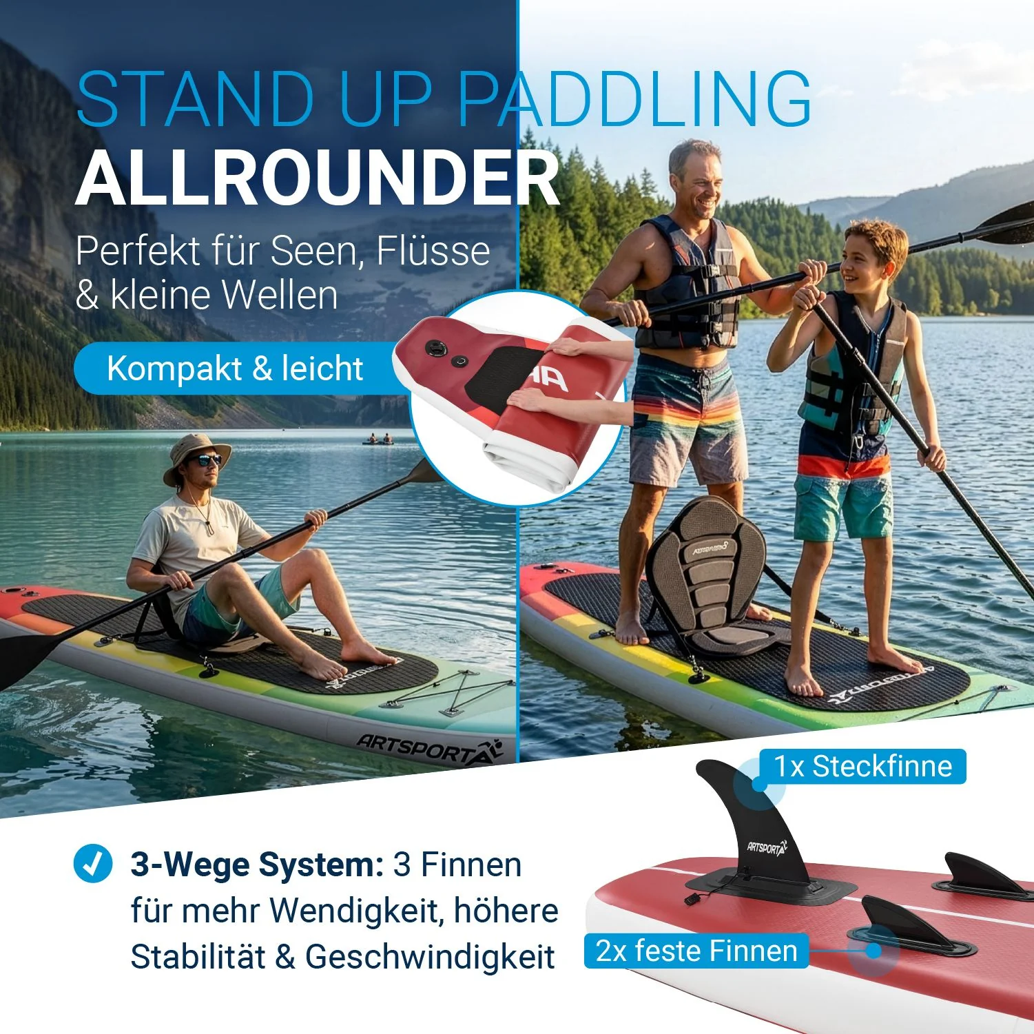 Stand Up Paddling Board mit Kajaksitz - Image 28