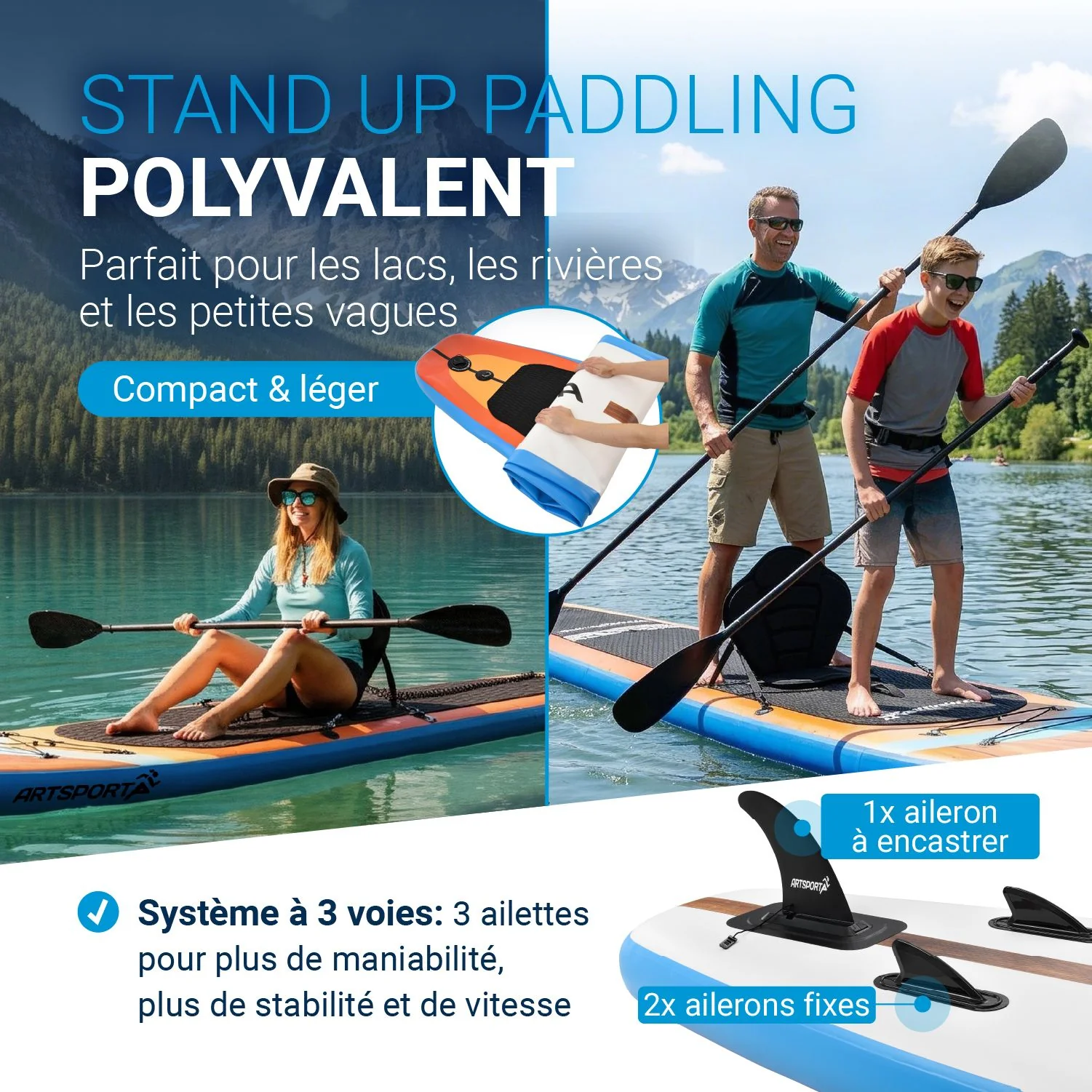 Stand Up Paddling Board mit Kajaksitz - Image 35