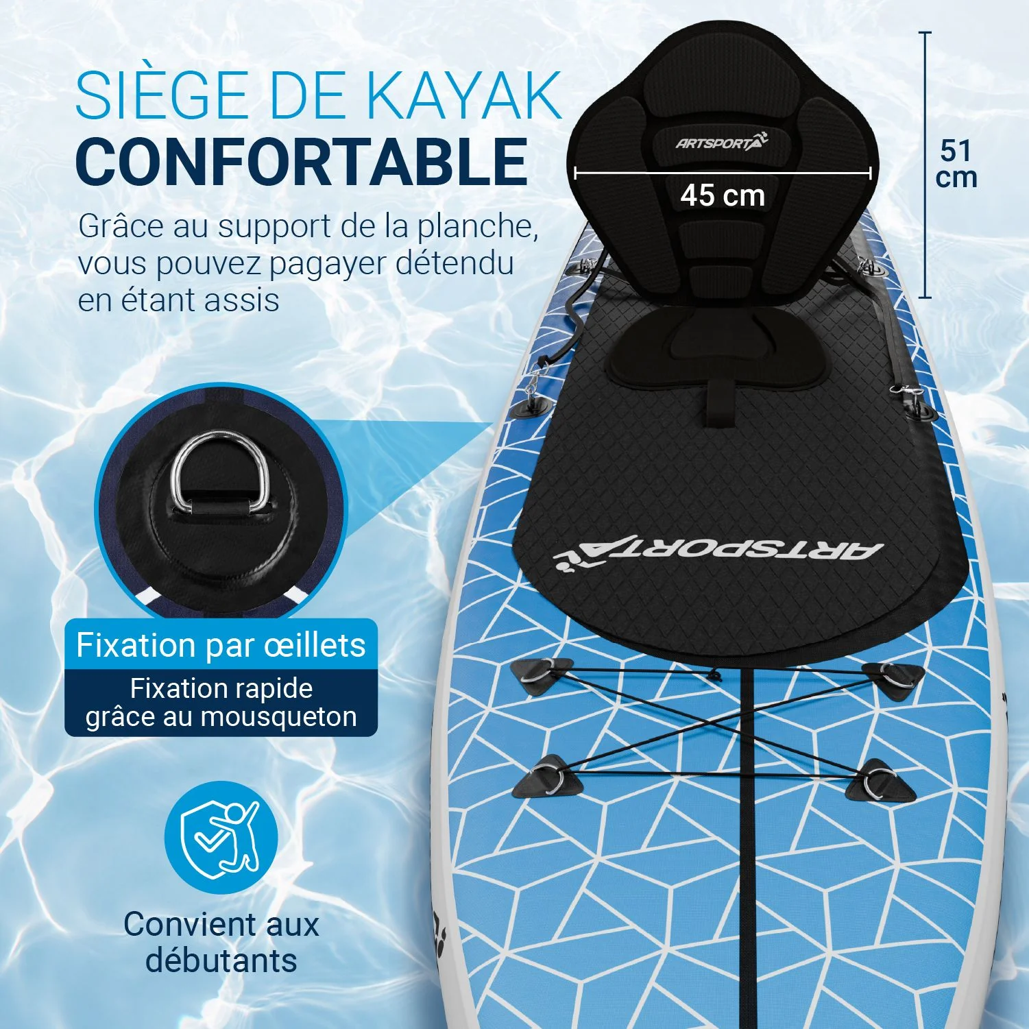 Stand Up Paddling Board mit Kajaksitz - Image 39
