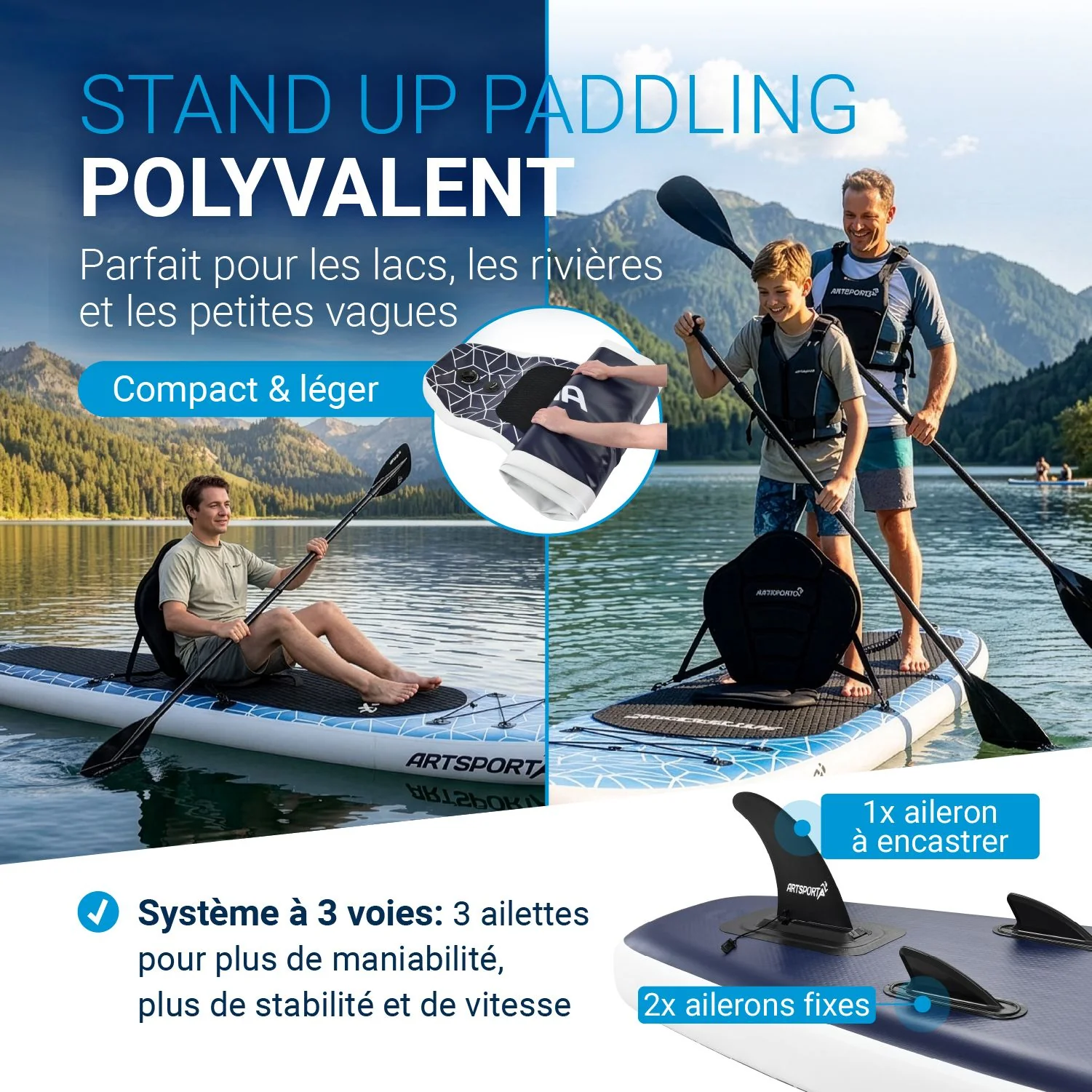 Stand Up Paddling Board mit Kajaksitz - Image 42