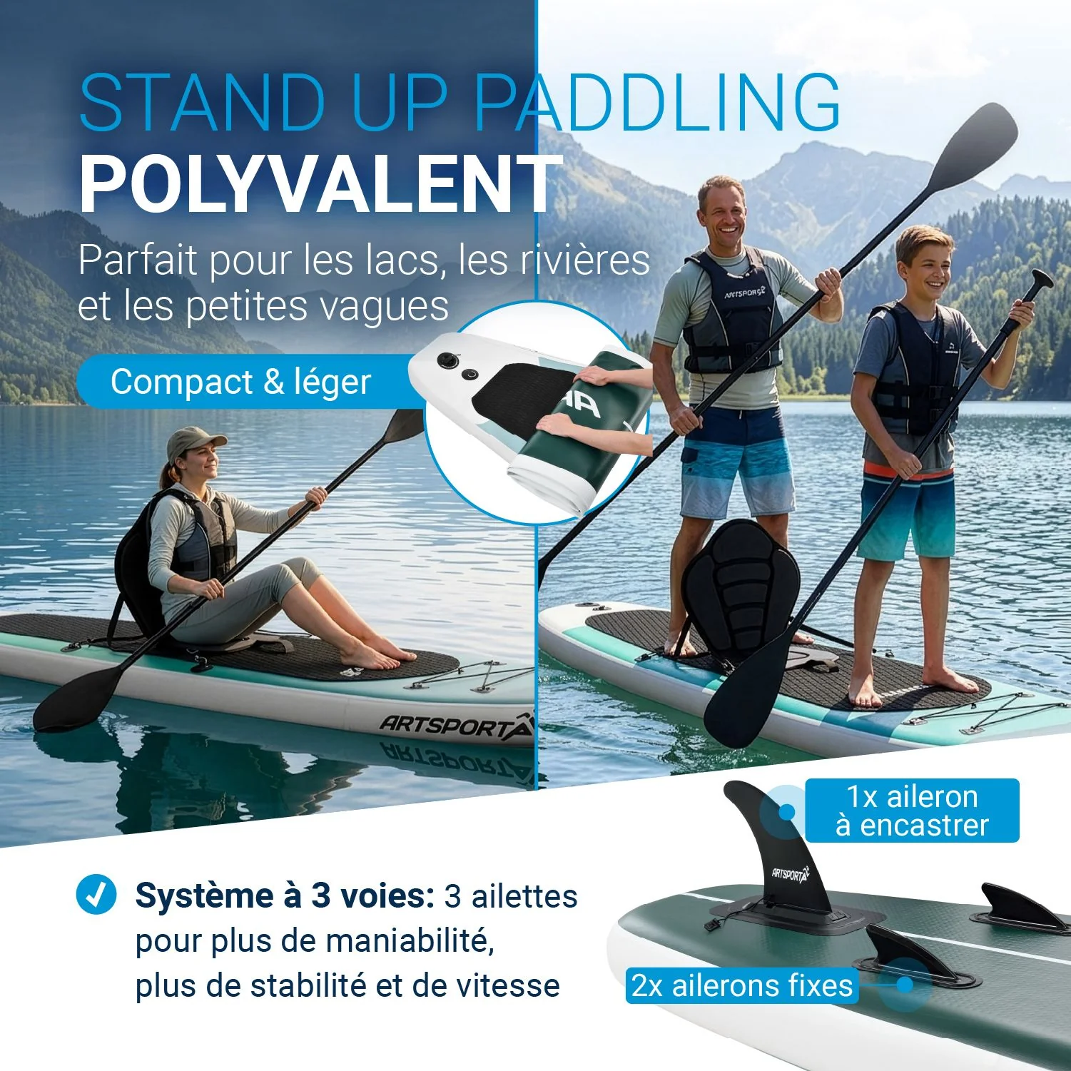 Stand Up Paddling Board mit Kajaksitz - Image 49