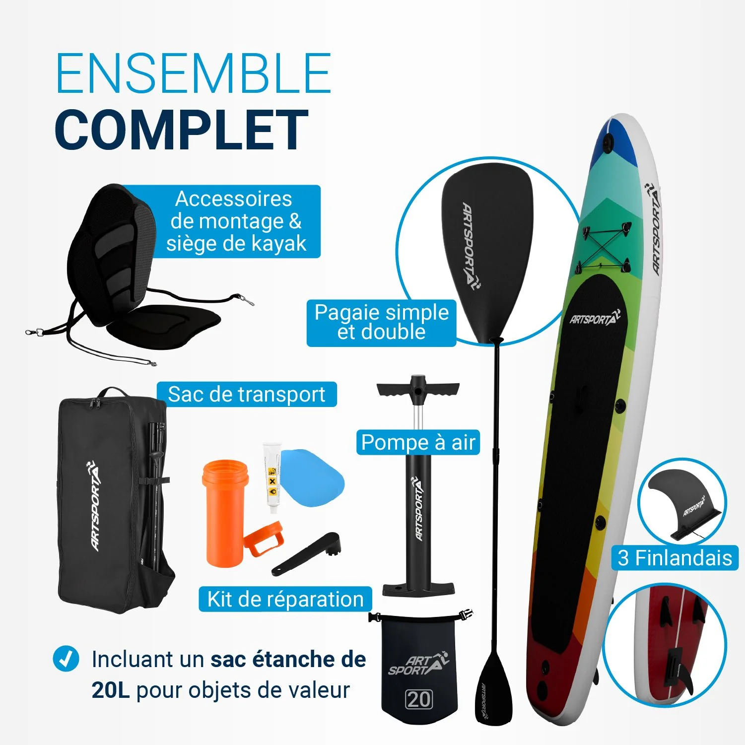 Stand Up Paddling Board mit Kajaksitz - Image 51