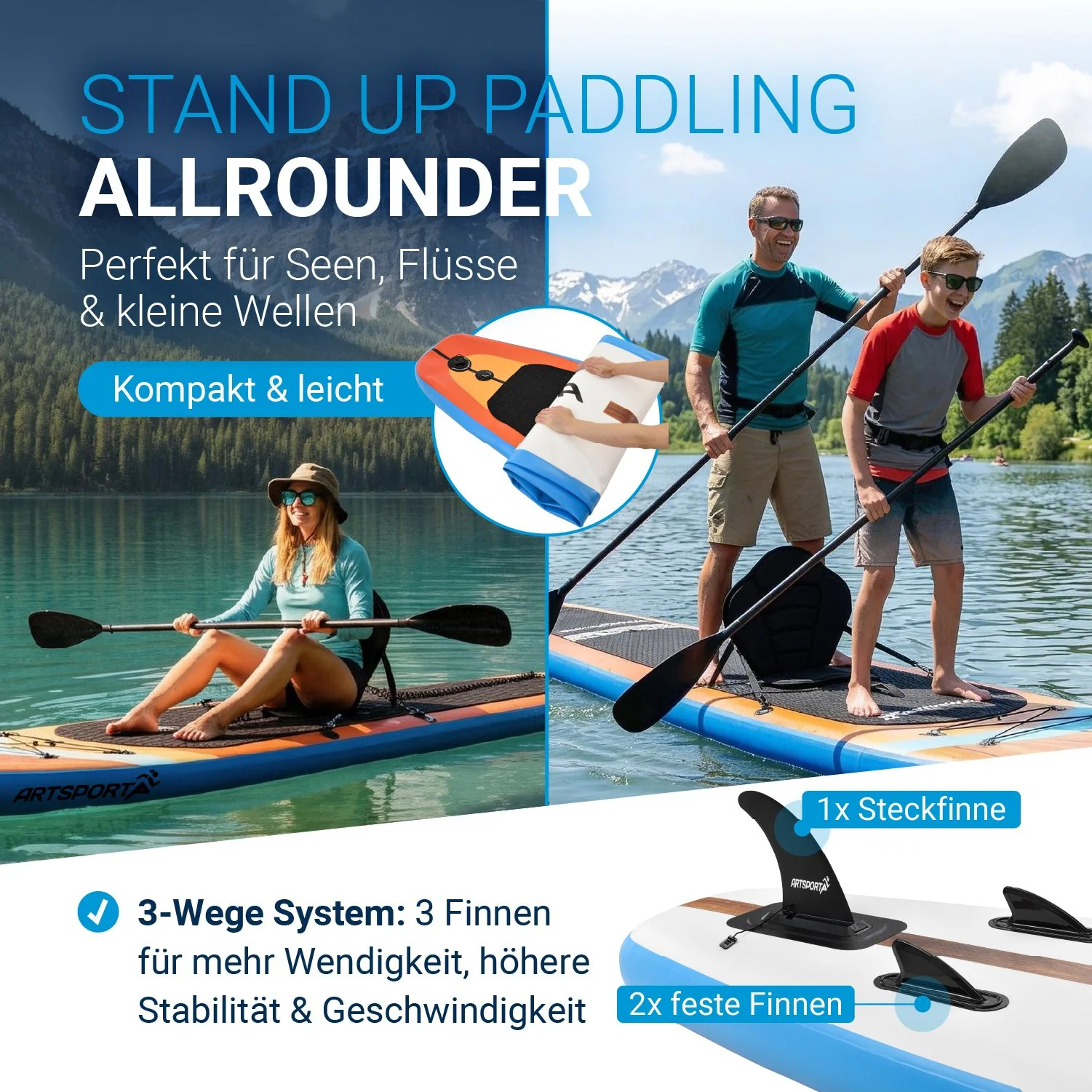 Stand Up Paddling Board mit Kajaksitz - Image 7