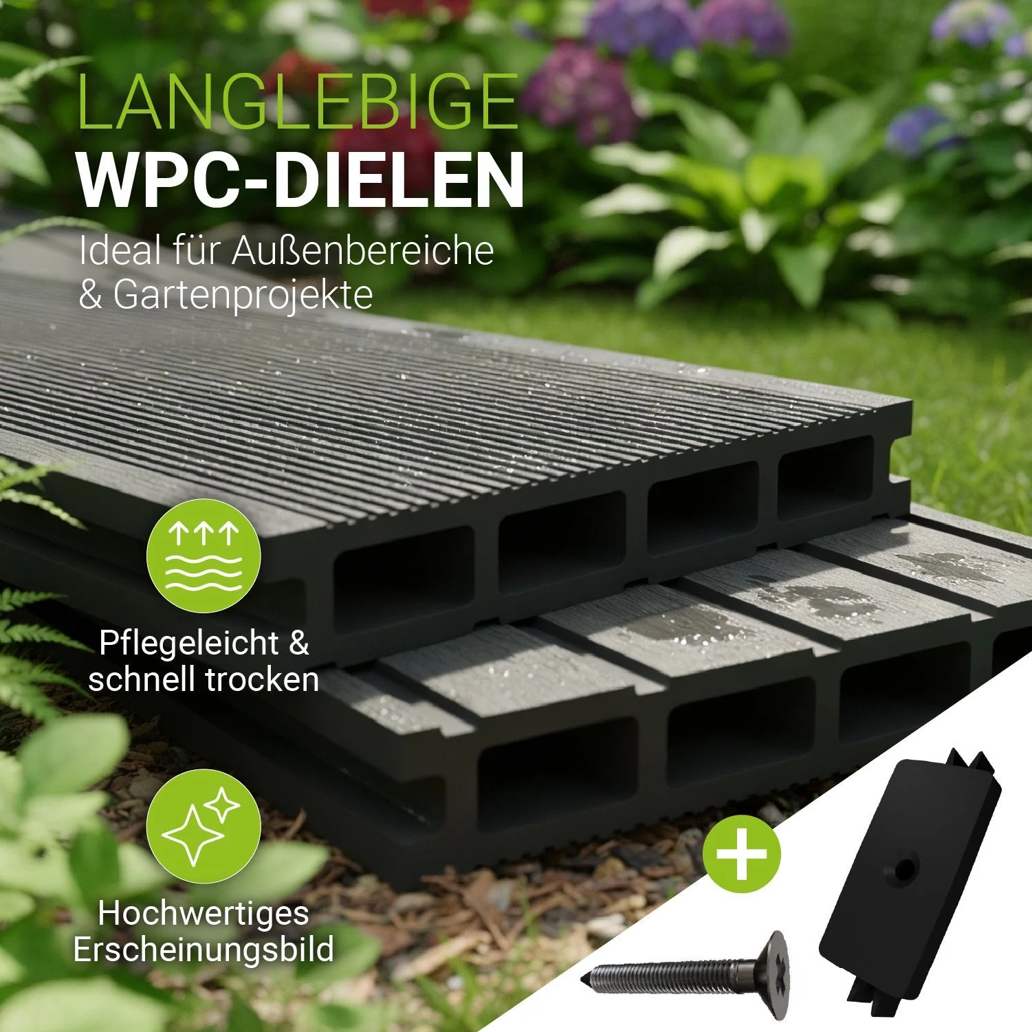 WPC Terrassendielen in Anthrazit - Image 18