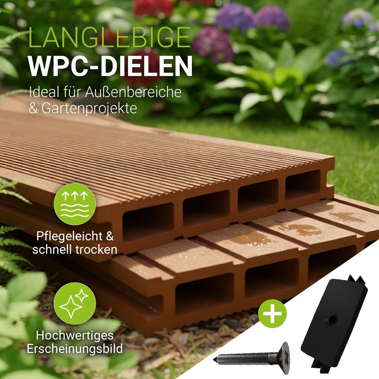 WPC Terrassendielen in Teak - Image 32