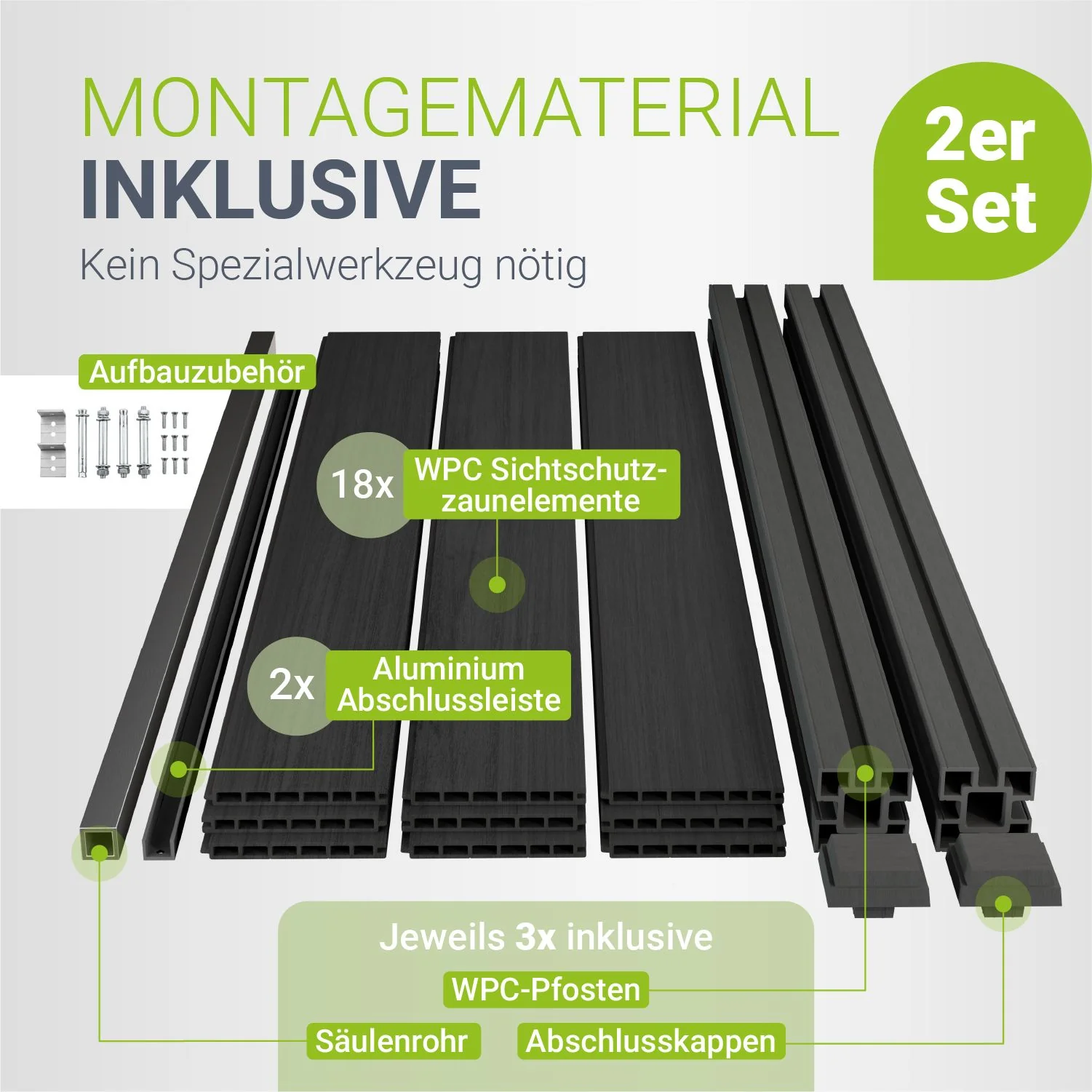 WPC Zaun aus Elementen & Pfosten - Image 14
